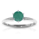 CERTIFIED 14K 1.30 CTW EMERALD SOLITAIRE RING