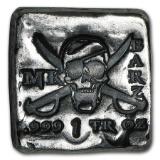 1 oz Silver Square - MK Barz & Bullion (Jolly Roger)