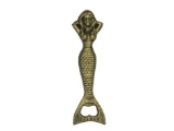 Rustic Gold Cast Iron Resting Mermaid Bottle Opener 7in.