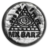 1 oz Silver Round - Mk Barz & Bullion (All-Seeing Eye)