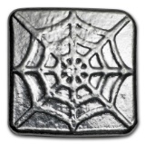 1 oz Silver Square - Yeager Poured Silver (Spiderweb)