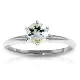 CERTIFIED 14K 2.00 CTW AQUAMARINE SOLITAIRE RING