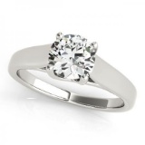 14KT White Gold 2 ct Solitaire Engagement Ring with J-L color and SI3/I1 clarity diamonds.