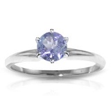 CERTIFIED 14K .30 CTW TANZANITE SOLITAIRE RING