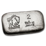 2 oz Silver Bar - Bison Bullion