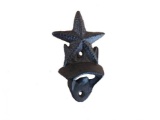 Cast Iron Wall Mounted Starfish Bottle Opener 6in.