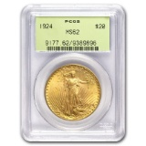 1924 $20 Saint-Gaudens Gold Double Eagle MS-62 PCGS