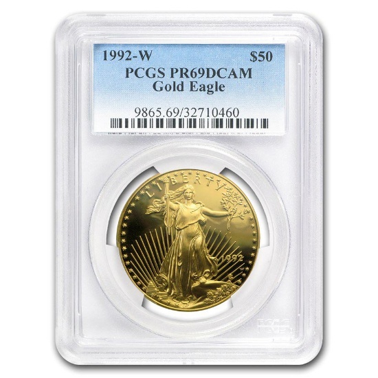 1992-W 1 oz Proof Gold American Eagle PR-69 PCGS