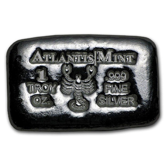 1 oz Silver Bar - Atlantis Mint (Zodiac Series, Scorpio)