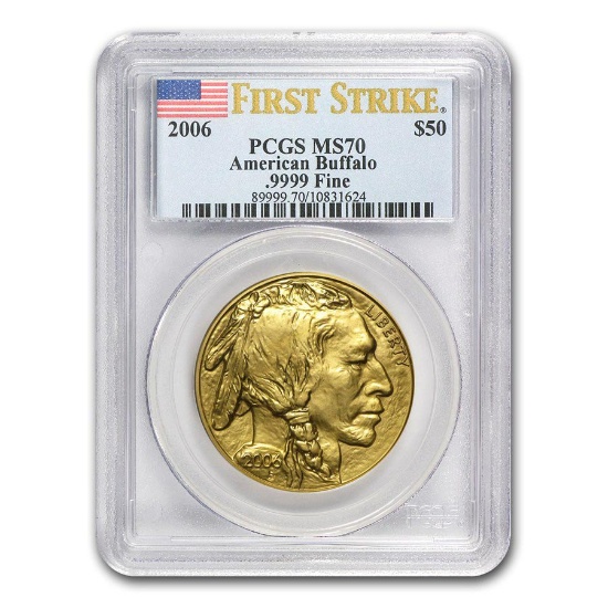 2006 1 oz Gold Buffalo MS-70 PCGS (First Strike)