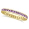 Amethyst Channel Set Eternity Ring Band 14k Yellow Gold (1.00ct)