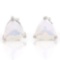 1.22 CARAT TW CREATED FIRE OPAL PLATINUM OVER 0.925 STERLING SILVER EARRINGS