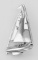 Sailboat Sailing Pin - Sterling Silver