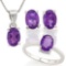 3 1/5 CARAT AMETHYST 925 STERLING SILVER SET