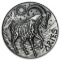 1 oz Silver Antique Round - Zodiac Skull Series (Aries)