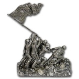 30 oz Silver Antique Statue - Raising the Flag on Iwo Jima