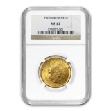 1908 $10 Indian Gold Eagle w/Motto MS-62 NGC