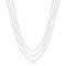 Three-Strand Diamond Station Necklace in 14k White Gold (1.40ct)