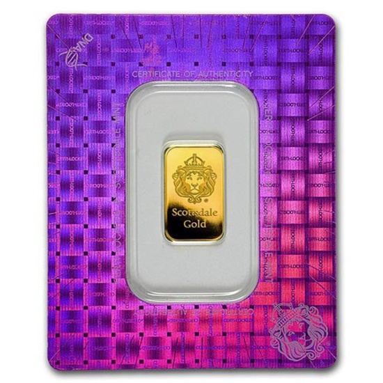 5 gram Gold Bar - Scottsdale Mint (In Certi-Lock