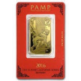1 oz Gold Bar - PAMP Suisse Year of the Monkey (In Assay)