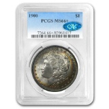 1900 Morgan Dollar MS-66+ PCGS (CAC) (Toned)
