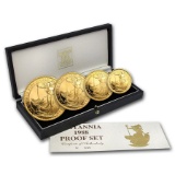 1988 4-Coin Gold Britannia Proof Set (w/Box & COA)