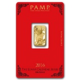 5 gram Gold Bar - PAMP Suisse Year of the Monkey (In Assay)