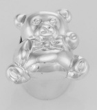 Cute Teddy Bear Sterling Silver Box for Baby