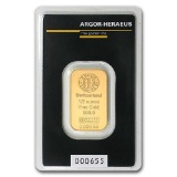 1/2 oz Gold Bar - Argor-Heraeus