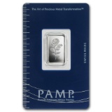 2.5 gram Silver Bar - PAMP Suisse (Rosa, In Assay)