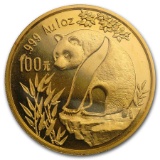 1993 China 1 oz Gold Panda Small Date BU (Sealed)