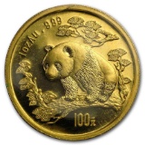 1997 China 1 oz Gold Panda Small Date BU (Sealed)