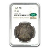 1868 Liberty Seated Dollar PF-66 NGC CAC