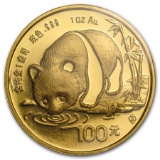 1987-S China 1 oz Gold Panda BU (Sealed)