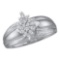 925 Sterling Silver White 0.15CTW DIAMOND CLUSTER RING