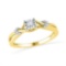 10K Yellow-gold 0.10CTW DIAMOND FASHION RING