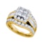 14KT Yellow Gold 1.00CTW DIAMOND INVISIBLE BRIDAL RING