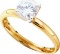 14KT Yellow Gold 0.15CTW-(SUP) DIAMOND ROUND SOLITAIRE