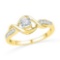 10K Yellow-gold 0.16CTW DIAMOND FASHION RING