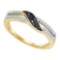 10K Yellow-gold 0.19CT BLACK DIAMOND FASHION RING