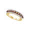 10kt Yellow Gold Womens Round Cognac-brown Colored Diamond Fashion Band Ring 5/8 Cttw