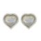 10KT Yellow Gold 1.00CTW DIAMOND HEART EARRING