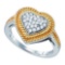 925 Sterling Silver White 0.28CTW DIAMOND MICRO PAVE RING