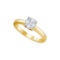 18kt Yellow Gold Womens Round Natural Diamond Cluster Bridal Wedding Engagement Ring 1.00 Cttw