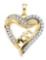 10K Yellow-gold 0.21CT DIAMOND HEART 