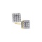 10kt Yellow Gold Womens Round Natural Diamond Square Cluster Fashion Earrings 1/3 Cttw
