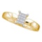 14KT Yellow Gold 0.12CTW DIAMOND INVISIBLE RING