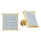 10KT Yellow Gold 0.50CTW DIAMOND MICRO PAVE EARRINGS