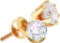14kt Yellow Gold Womens Round Natural Diamond Solitaire Screwback Stud Fashion Earrings 7/8 Cttw