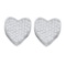 10KT White Gold 0.33CTW DIAMOND HEART EARRINGS